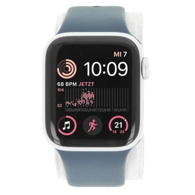 Apple Watch SE 2 Aluminiumgehäuse silber 40mm Sportarmband sturmblau S/M (GPS)