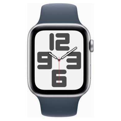 Apple Watch SE 2 Alluminio argento 44mm Cinturino Sport blu tempesta S/M (GPS + Cellular) - Ricondizionato - Come nuovo - Grade A+