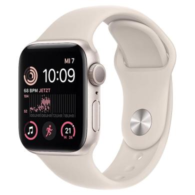 Apple Watch SE 2 Aluminium lumière stellaire 40mm Bracelet Sport S/M (GPS) - neuf