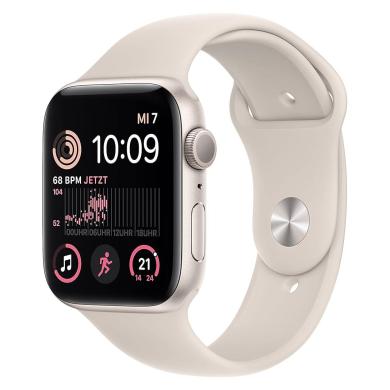 Apple Watch SE 2 Aluminium lumière stellaire 44mm Bracelet Sport M/L (GPS) - neuf
