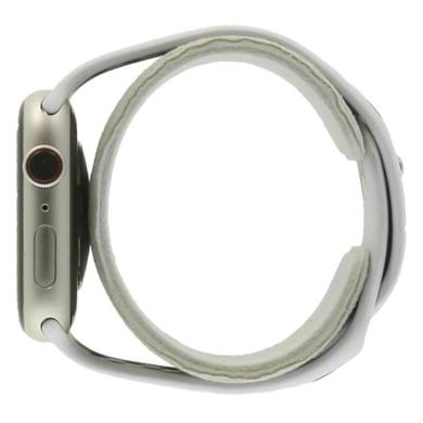 Apple Watch Series 8 Aluminiumgehäuse polarstern 45mm Nike Sportarmband platinum/schwarz (GPS + Cellular)