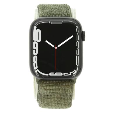 Apple Watch Series 7 Nike Aluminiumgehäuse mitternacht 45mm Sport Loop cargo khaki (GPS + Celluar)