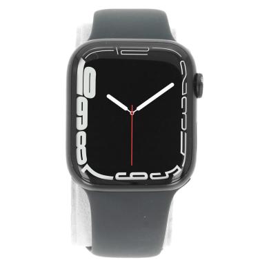 Apple Watch Series 7 Aluminium vert 45mm Bracelet Sport minuit (GPS + Cellular)