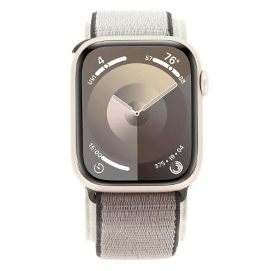 Apple Watch Series 9 Aluminium lumière stellaire 45mm Sport Loop gris fer (GPS)