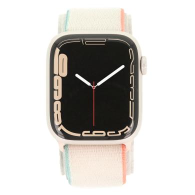 Apple Watch Series 7 Aluminiumgehäuse polarstern 45mm Sport Loop creme (GPS)