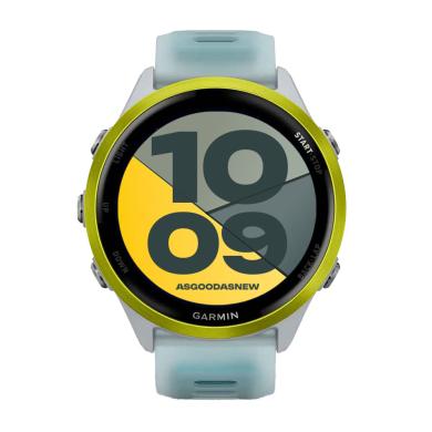 Garmin Forerunner 570 47mm blanco/amarillo con correa blanco/azul (010-02971-01) - Reacondicionado: como nuevo | 30 meses de garantía | Envío gratuito