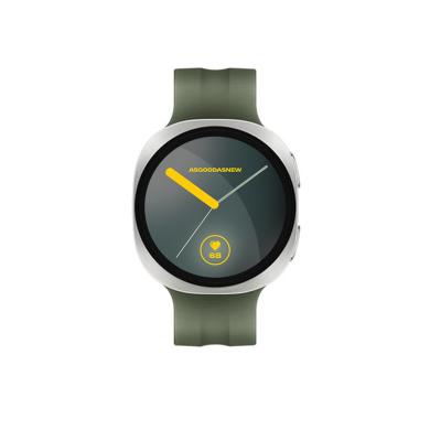 Samsung Galaxy Watch9 silver 44mm LTE Sport Band oliva M/L 32GB - Ricondizionato - Come nuovo - Grade A+