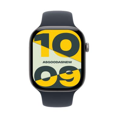 Apple Watch Series 12 GPS + Cellular 46mm Alluminio grigio siderale Cinturino sport blu marino M/L 64GB nuovo