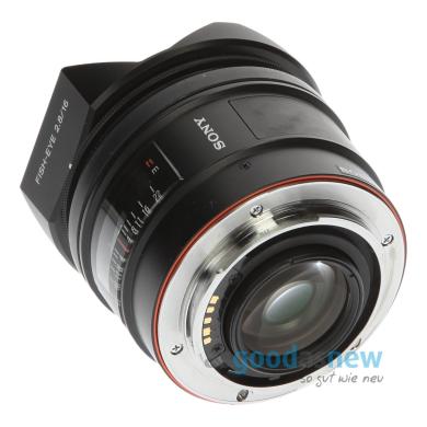 Sony 16mm 1:2.8 AF Fisheye (SAL16F28) A-Mount negro
