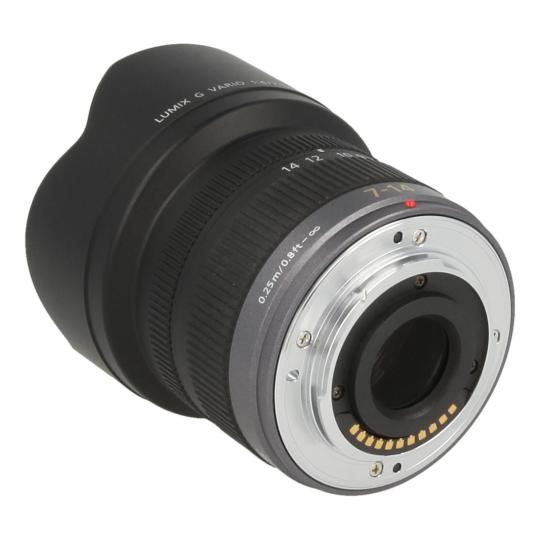 Panasonic 7-14mm 1:4 Lumix G Vario ASPH (H-F007014E) gris noir
