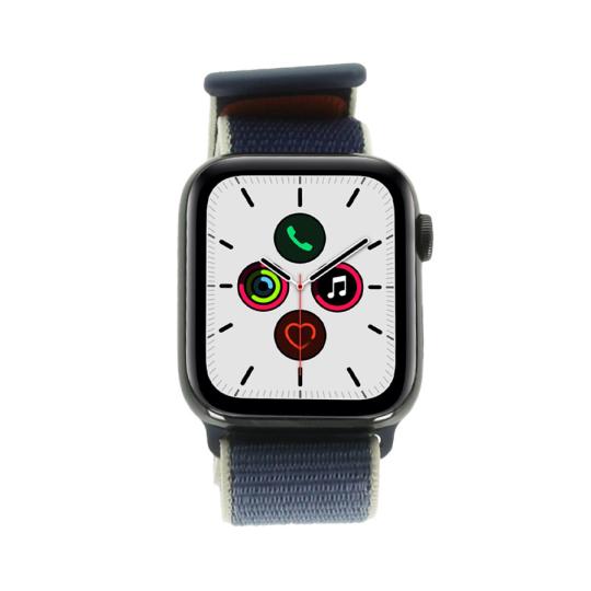 Apple Watch Series 5 GPS + Cellular 44mm acero inox negro correa Loop deportiva azul