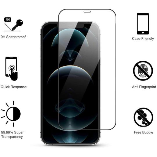 protecteur d'écran ultra pour Apple iPhone 12 Pro Max -ID18027 noir pas  cher