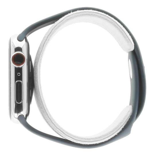 Apple Watch Series 9 GPS + Cellular 45mm Edelstahl silber Sportarmband sturmblau S/M