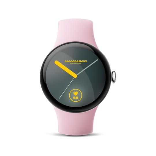 Google Pixel Watch 3 41mm 4G Polished Silver Sportarmband Rose Quartz