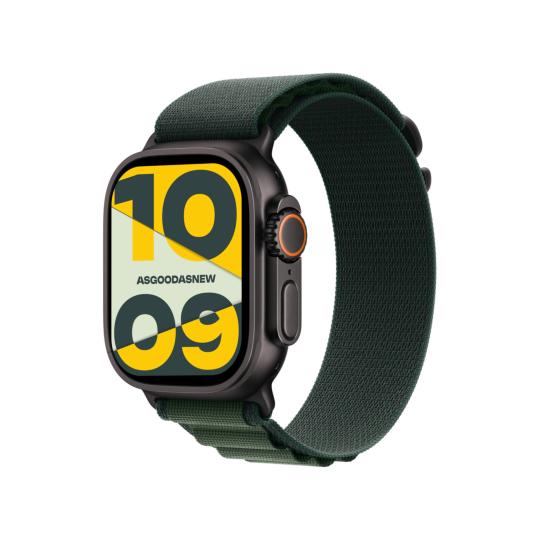 Apple Watch Ultra 2 GPS + Cellular 49mm Titan schwarz Alpine Loop dunkelgrün L