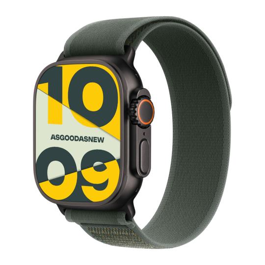 Apple Watch Ultra 2 GPS + Cellular 49mm Titan schwarz Trail Loop grün S/M
