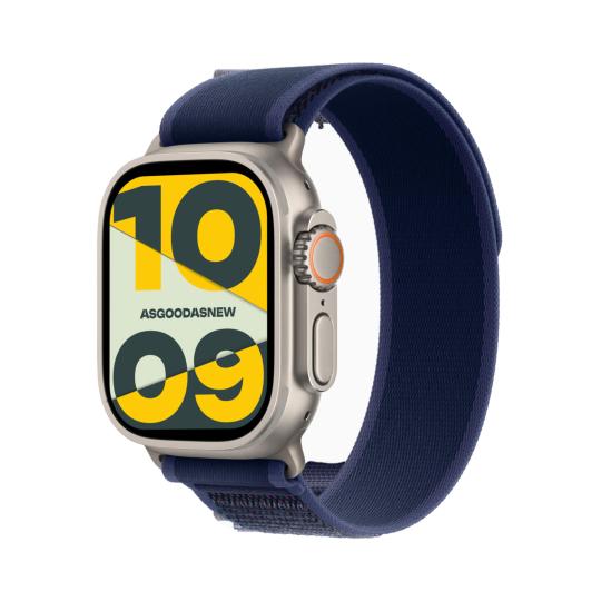 Apple Watch Ultra 2 GPS + Cellular 49mm titane naturel Boucle Trail bleu S/M