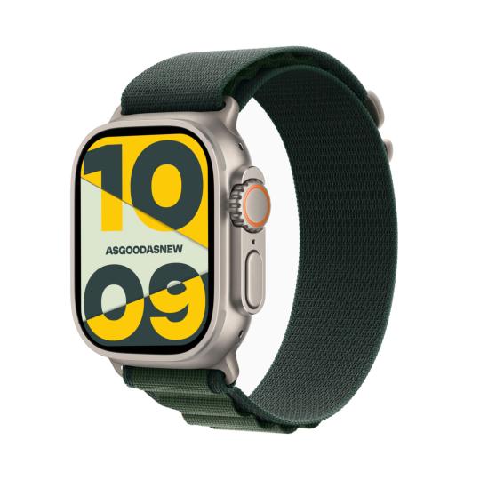Apple Watch Ultra GPS + Cellular 49mm Titan natur Alpine Loop dunkelgrün M