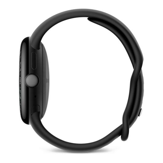 Google Pixel Watch 4 nero opaco 45mm Cinturino sport nero ossidiana (LTE)