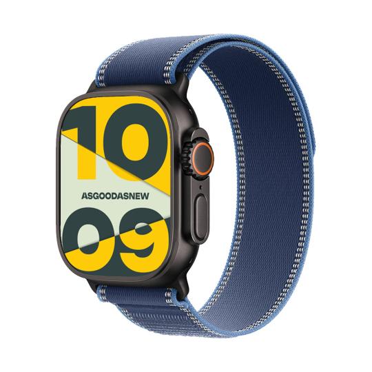 Apple Watch Ultra 3 GPS + Cellular 49mm Titan schwarz Trail Loop blau/hellblau S/M