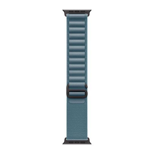 Apple Watch Ultra 3 GPS + Cellular 49mm titane noir Alpine Loop bleu clair L