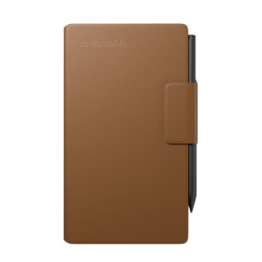 reMarkable Paper Pro Move + Marker Plus - Book Folio pelle premium marrone