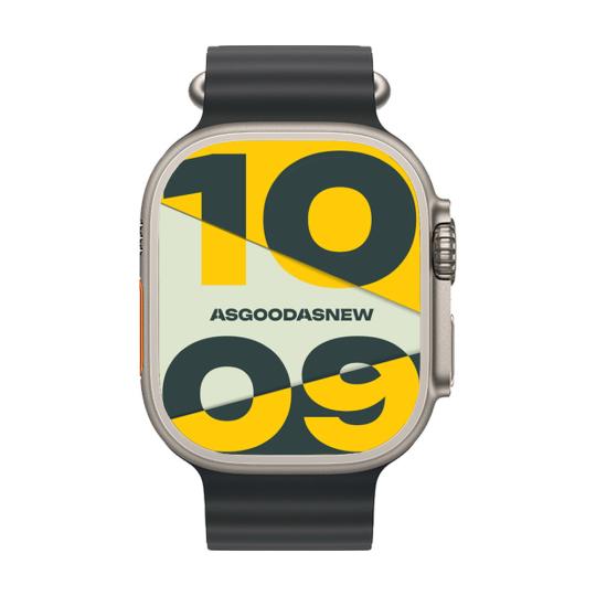 Apple Watch Ultra GPS + Cellular 49mm Natur – inkl. 2 Ocean Armbänder weiß & schwarz, limitiert