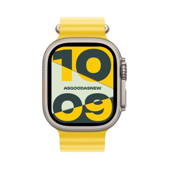 Apple Watch Ultra GPS + Cellular 49mm Titanio – Edizione limitata con 2 cinturini Ocean bianco e giallo