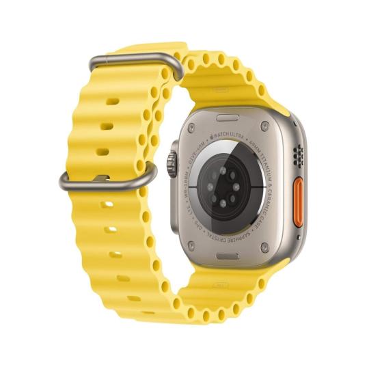 Apple Watch Ultra GPS + Cellular 49mm Titanio – Edizione limitata con 2 cinturini Ocean bianco e giallo