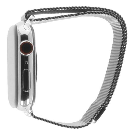 Apple Watch Series 8 GPS Edelstahlgehäuse silber 45mm mit Milanaise-Armband silber