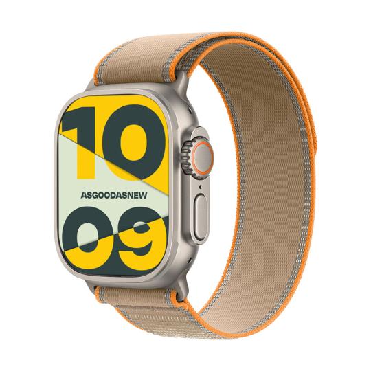 Apple Watch Ultra 4 GPS + Cellular 49mm titane naturel Boucle trail sable M/L 64Go