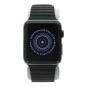 Apple Watch 42mm mit Lederarmband mit Schlaufe schwarz edelstahl spaceschwarz