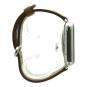 Apple Watch (Gen. 1) 42mm Edelstahlgehäuse Spaceschwarz mit klassischem Lederarmband Braun Edelstahl Silber