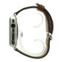Apple Watch (Gen. 1) 42mm Edelstahlgehäuse Spaceschwarz mit klassischem Lederarmband Braun Edelstahl Silber