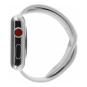 Apple Watch Series 3 GPS + Cellular 42mm acier inoxydable argent bracelet sport blanc