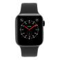 Apple Watch Series 4 GPS + Cellular 44mm acier inoxydable noir bracelet sport noir 