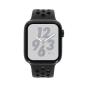 Apple Watch Series 4 Nike+ Aluminiumgehäuse grau 44mm mit Sportarmband anthrazit/schwarz (GPS) aluminium grau