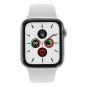 Apple Watch Series 5 Aluminiumgehäuse silber 44mm mit Sportarmband weiß (GPS + Cellular) silber