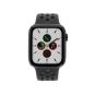 Apple Watch Series 5 Nike+ Aluminiumgehäuse grau 44mm mit Sportarmband schwarz (GPS + Cellular) grau