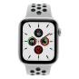 Apple Watch Series 5 Nike+ Aluminiumgehäuse silber 44mm mit Sportarmband platinum/schwarz (GPS + Cellular) silber