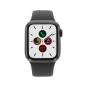 Apple Watch Series 5 Edelstahlgehäuse schwarz 40mm mit Sportarmband schwarz (GPS + Cellular) schwarz