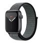Apple Watch Series 4 Nike+ Aluminiumgehäuse grau 40mm mit Sport Loop schwarz (GPS) grau