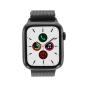 Apple Watch Series 5 Edelstahlgehäuse schwarz 44mm mit Milanaise-Armband spaceschwarz (GPS + Cellular)