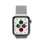 Apple Watch Series 5 Edelstahlgehäuse silber 40mm mit Milaniase-Armband silber (GPS + Cellular) silber