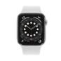 Apple Watch Series 6 Aluminiumgehäuse silber 40mm mit Sportarmband weiß (GPS + Cellular) silber
