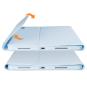 Hülle mit Bluetooth Keyboard & Pencil Halter für Apple iPad Air (4./5. Gen.) -ID18188 sky blau