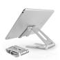 Verstellbarer Aluminium Handy / Tablet Ständer Faltbar -ID18204 silber