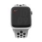 Apple Watch Series 6 Nike Aluminiumgehäuse silber 44mm mit Sportarmband platinum/schwarz (GPS + Cellular) silber