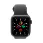 Apple Watch SE Aluminiumgehäuse space grau 44 mm mit Sportarmband schwarz (GPS) space grau