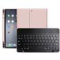Hülle mit Bluetooth Keyboard QWERTY & Pencil Halter für Apple iPad Pro 12,9" 2021 / 2020 / 2018 -ID18592 pink/schwarz